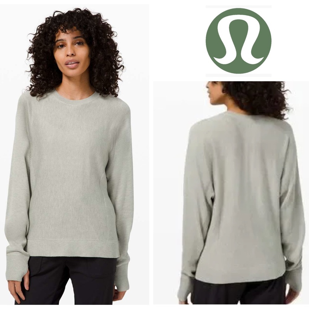 Lululemon Cashlu Fern Green Crew Neck Sweater